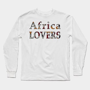 Africa Lovers in wax fabric Long Sleeve T-Shirt